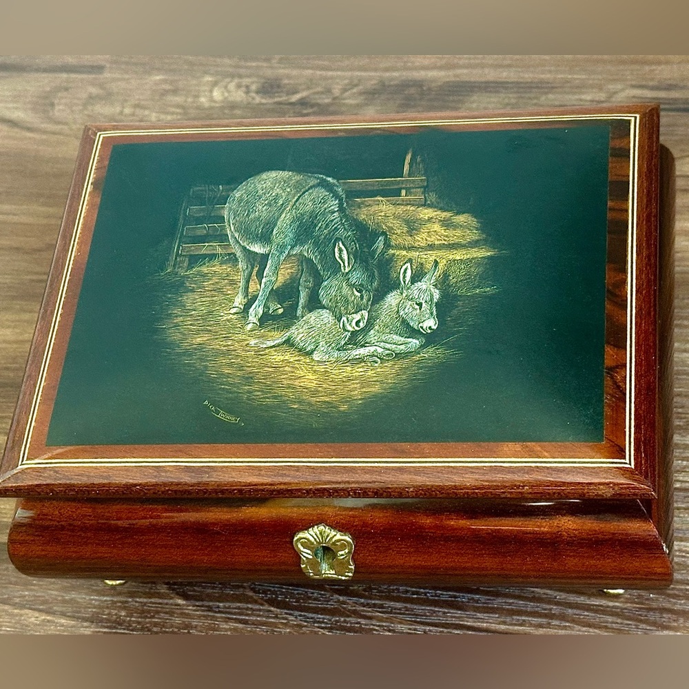 Vintage REUGE Wood Music Box Intarsitalia Made in Italy